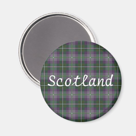 Tartan Gift Magnet — Souvenir of Scotland (Vorderseite/Rückseite)