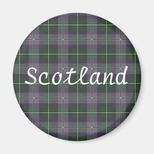 Tartan Gift Magnet — Souvenir of Scotland (Vorne)