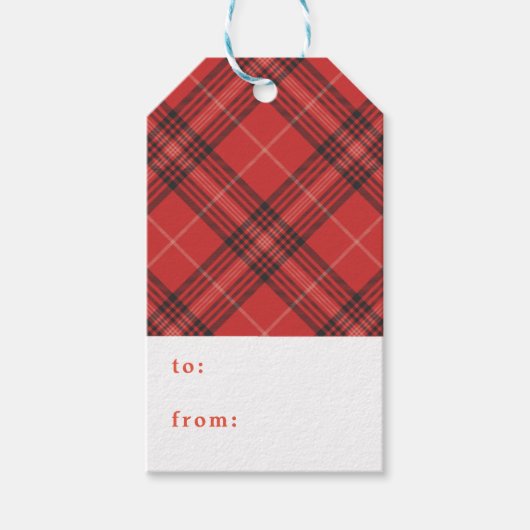 Tartan Gift tag Geschenkanhänger (Vorderseite)