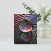 Tartan Glass Ball Postkarte (Stehend Vorderseite)