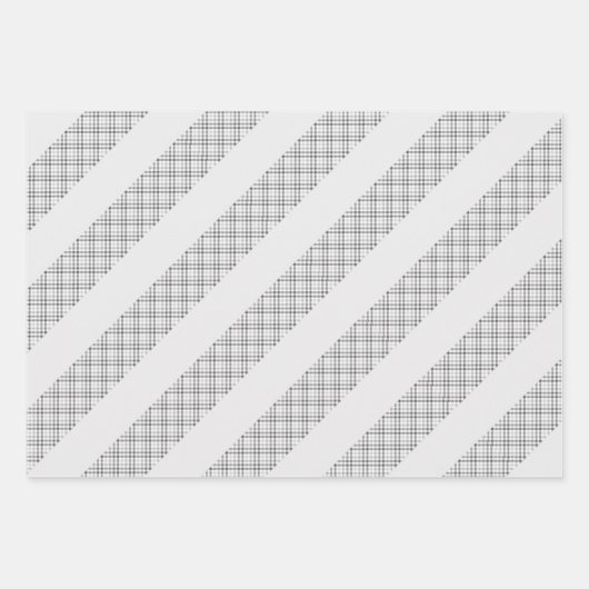 Tartan Gray White Pattern Elegant Geschenkpapier Set (Vorderseite 2)