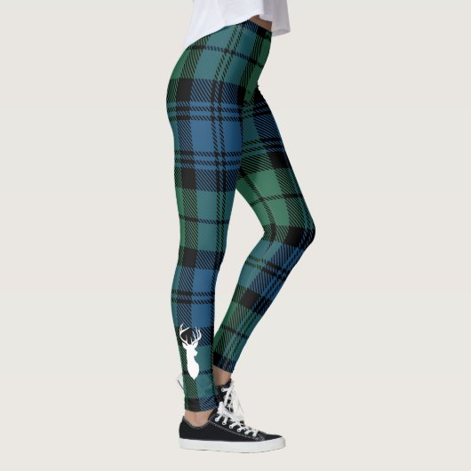 Tartan Green Clan Campbell Kariert Leggings (Rechts)
