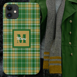 Tartan - Green Gold und Off White Phone Case