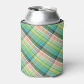 Tartan Green Tan Kariert Dosenkühler (Kanne Vorderseite)