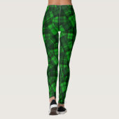 Tartan, grüner Karpfen, Leggings (Rückseite)