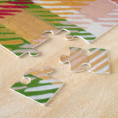 Tartan Hart Plaid Maßgeschneiderte Monogramm Puzzle (Seite)