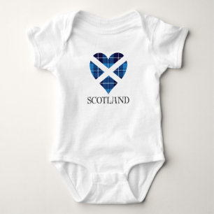 Tartan Heart - Schottland Baby Strampler