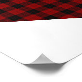 Tartan Heart Unplugged Wedding Sign Poster (Ecke)