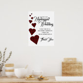Tartan Heart Unplugged Wedding Sign Poster (Küche)