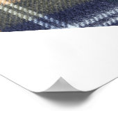 Tartan Heart Unplugged Wedding Sign Poster (Ecke)