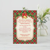 Tartan-Heilige Glocken Weihnachtsfeier Party Einla Einladung (Stehend Vorderseite)