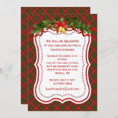 Tartan-Heilige Glocken Weihnachtsfeier Party Einla Einladung (Vorne/Hinten)