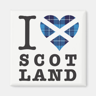 Tartan-Herz - Liebe Schottland Magnet