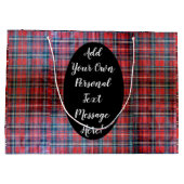 Tartan-Herz Scotty große Geschenk-Tasche Geschenktüte (Rückseite)