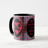 Tartan-Herz Scotty HundeTasse Tasse (Vorderseite Links)