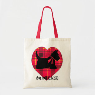 Tartan-Herzscottie-Tasche Tragetasche