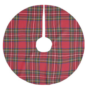 Tartan Holiday, Red Kariert Scott Polyester Weihnachtsbaumdecke