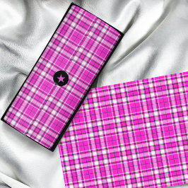 Tartan - Hot Pink White Black Seidenpapier