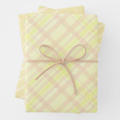 Tartan in Beige- und Gelbtönen Geschenkpapier Set (Beispiel)