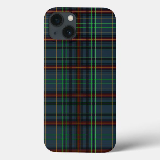 Tartan in blau, orange, grün Case-Mate iPhone hülle (Rückseite)