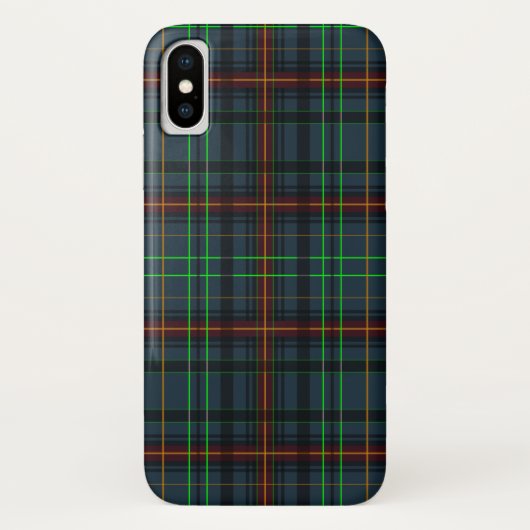 Tartan in blau, orange, grün... Case-Mate iPhone hülle (Rückseite)