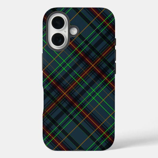 Tartan in blau, orange, grün... Case-Mate iPhone hülle (Rückseite)