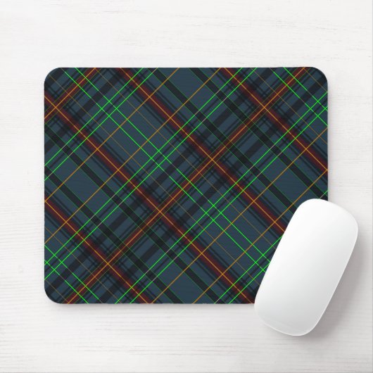 Tartan in blau, orange, grün... mousepad (Mit Mouse)
