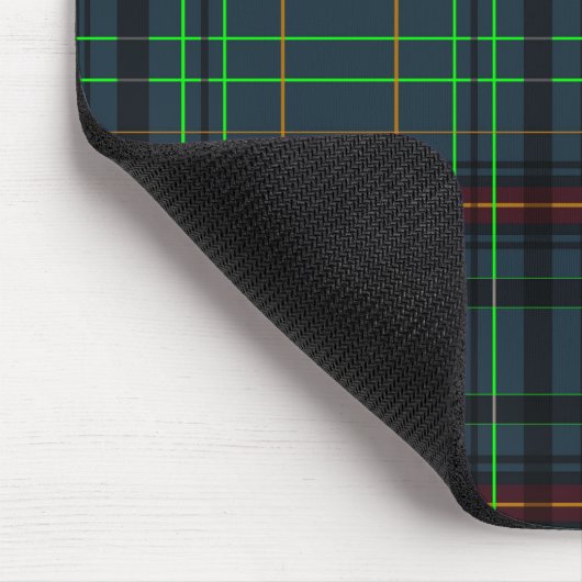 Tartan in blau, orange, grün... mousepad (Ecke)