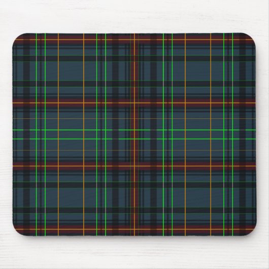 Tartan in blau, orange, grün... mousepad (Vorne)