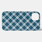 Tartan in blau-weiß Case-Mate iPhone hülle (Rückseite (Horizontal))
