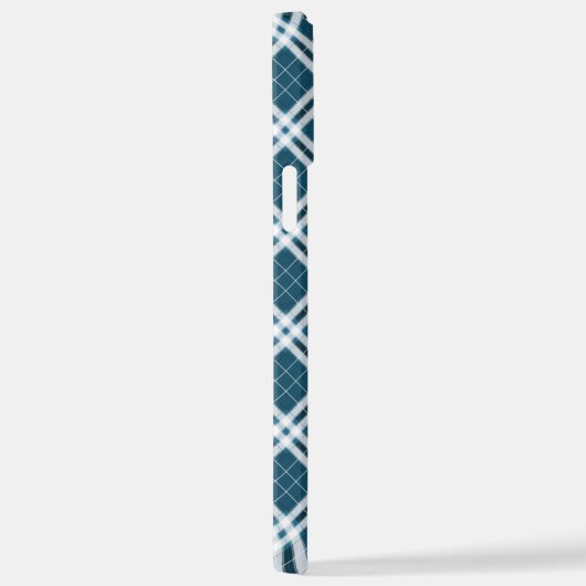 Tartan in blau-weiß iPhone Case Hülle (Rechte Seite)