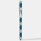 Tartan in blau-weiß iPhone Case Hülle (Linke Seite)
