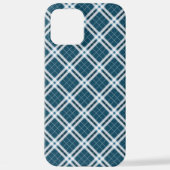 Tartan in blau-weiß iPhone Case iPhone Hülle (Rückseite)