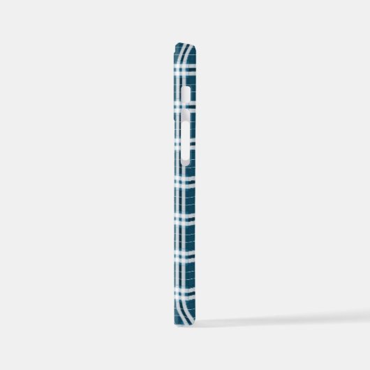 Tartan in blau-weiß iPhone hülle (Linke Seite)