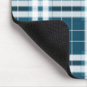 Tartan in blau-weiß mousepad (Ecke)