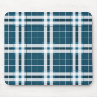 Tartan in blau-weiß mousepad