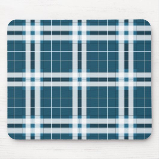 Tartan in blau-weiß mousepad (Vorne)