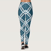 Tartan in blauen und weißen Leggings (Rückseite)