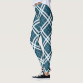 Tartan in blauen und weißen Leggings (Links)