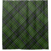 Tartan in grün duschvorhang (Vorderseite)