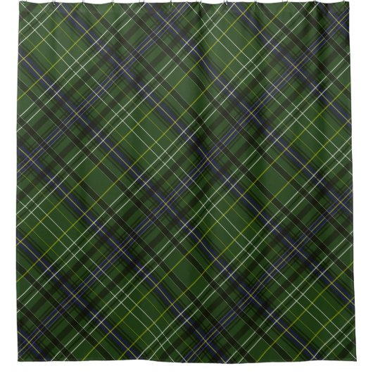 Tartan in grün duschvorhang (Vorderseite)