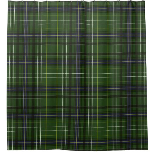 Tartan in grün duschvorhang (Vorderseite)