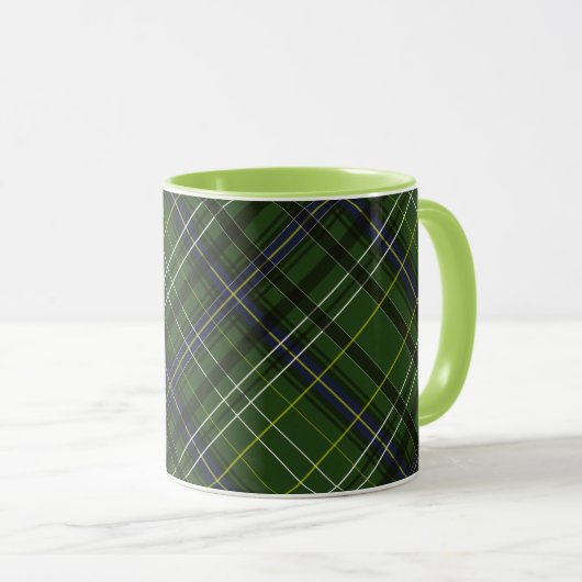 Tartan in grün tasse (VorderseiteRechts)