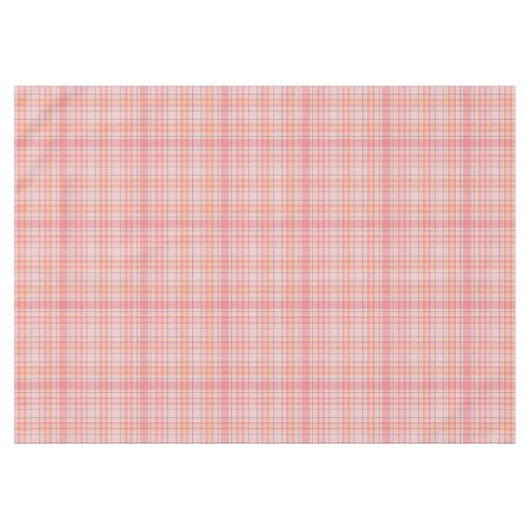 Tartan, in Rosa, Pfirsich, Gelb, Schwarz, Weiß Kar Tischdecke (Vorderseite (Horizontal))