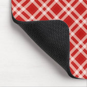 Tartan in rot mousepad (Ecke)