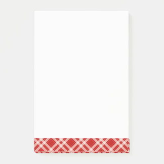 Tartan in rot post-it klebezettel