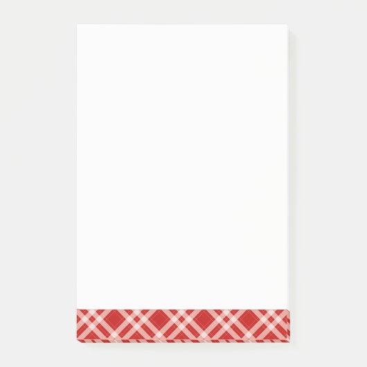 Tartan in rot post-it klebezettel (Vorderseite)