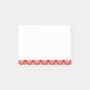 Tartan in Rot Post-it Klebezettel