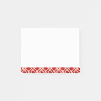 Tartan in rot post-it klebezettel