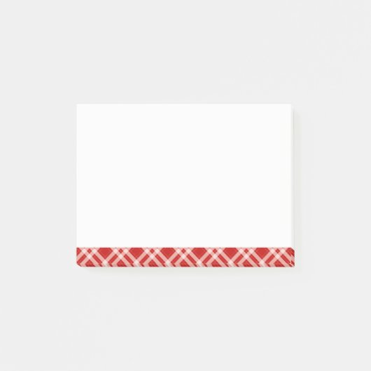 Tartan in rot post-it klebezettel (Vorderseite)